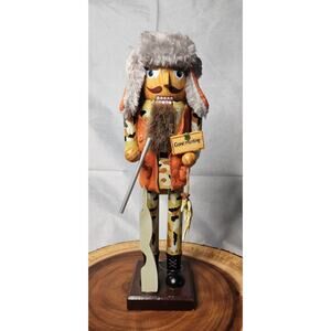 Gone Hunting Christmas Nutcracker Camouflage St Nicholas Square Deer Antlers New